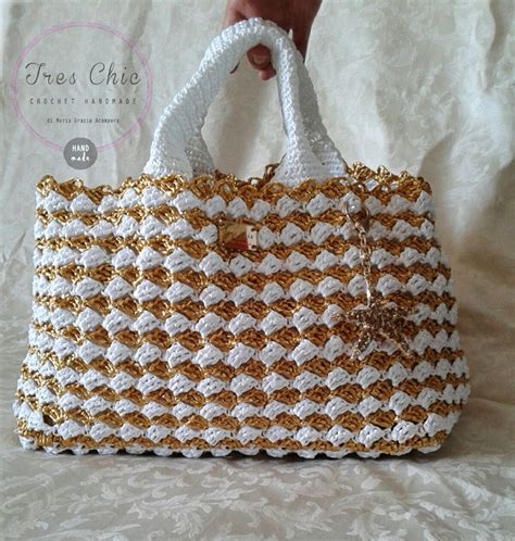 borsa uncinetto prada|Borsa Prada in uncinetto ♥ Crochet Prada Bag .